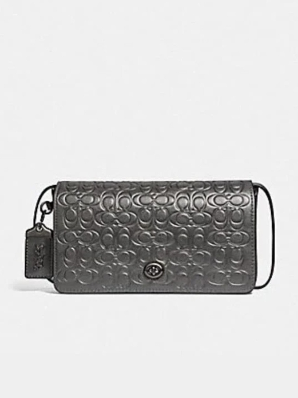 Coach 1941 Metallic Signature Leather Dinky - Graphite